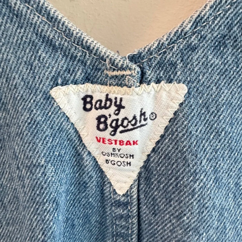 Vintage Baby OshKosh B'gosh‎ Denim Overalls Blue Vestbak 24 Months 862-0219